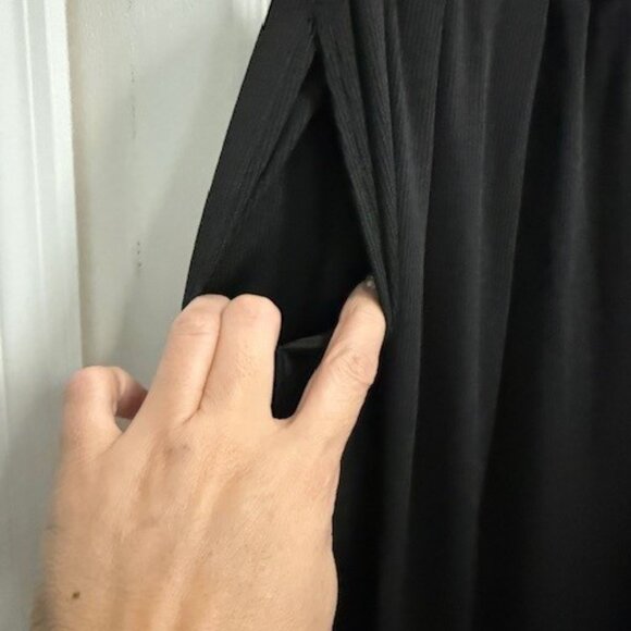 Cider Womens Black loose and flowy dress pants with Elastic waist band Sz M - Picture 4 of 5